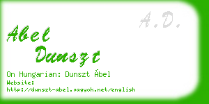 abel dunszt business card